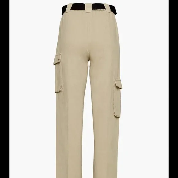 NWT TNA Aritzia Belted Cargo Pant Gd Humus Beige XS - Picture 7 of 13